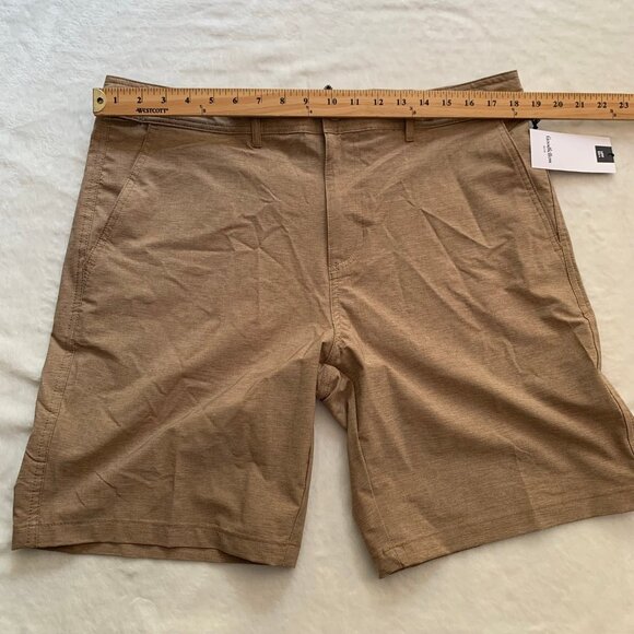 NEW Goodfellow W36 knaki hybrid swim shorts 9" inseam 4-way stretch - Picture 7 of 10
